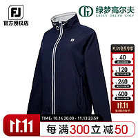 FOOTJOY 高尔夫服装秋冬女士FJ抑菌高弹运动百搭拉链防风golf夹克外套 蓝/白81200 S