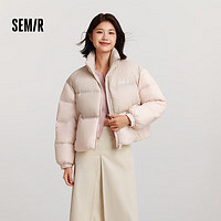 Semir 森马 轻松羽绒|羽绒服女短款三防oversize冬2024