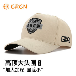 GRGN 男士棒球帽 四季加大头围宽帽檐鸭舌帽