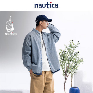 nautica white sail CityBoy 男女同款长袖牛仔衬衫 WW4104