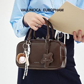Valuncica/华伦西亚贝塔包小号保龄球包小众手提包波士顿枕头包女 慕斯黑