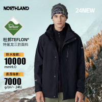 NORTHLAND 诺诗兰 情侣款全压胶三合一冲锋衣 NWJET5507E +半拉链长袖T恤 NTSET0511E