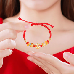CHJ JEWELLERY 潮宏基 足金黄金手链 儿童款