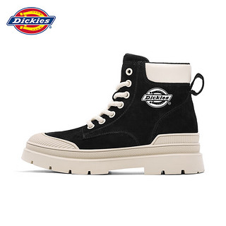 Dickies 帝客 女士马丁靴时尚百搭高帮女靴英伦风休闲靴子工装靴 黑色 40