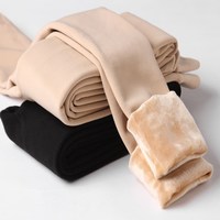LINRUMAN 琳茹曼 光腿肉色打底裤女外穿肤色神器秋冬裸感连袜秋裤加绒加厚棉裤 加绒肤色连脚