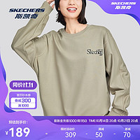 SKECHERS 斯凯奇 男女同款针织套头卫衣2024年秋季宽松潮流上衣