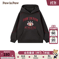 Paw in Paw PawinPaw卡通小熊童装2024年早秋男女童宽松连帽卫衣舒适好穿 D/Grey深灰色/17 120cm