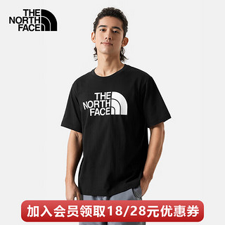 THE NORTH FACE 北面 短袖男女同款春夏新款运动户外印花透气纯棉情侣