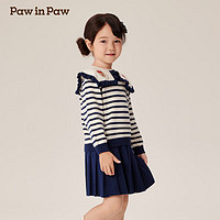 Paw in Paw PawinPaw卡通小熊童装2024年秋冬女宝毛织上下套装裙女童套装 Navy藏青色/59 120cm