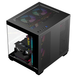 VISION 至睿 魔影360曜石黑大海景房机箱 立体散热设计 支持360水冷 /ATX/显卡410mm