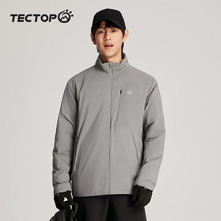 TECTOP 探拓 户外棉服外套男保暖棉衣夹克风衣 自然灰 3XL