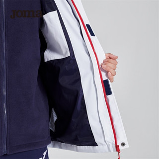 JOMA运动外套男女秋冬冲锋夹克三合一装可拆两件套户外防风登山服 蓝白【男】 XL