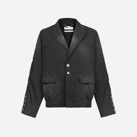 C2H4 _Track_Blazer 惬意正式感 褪色水洗破坏 运动西装 #R009