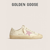 GOLDEN GOOSE 女鞋V-Star 增高灰玫瑰色星星脏脏鞋GGDB