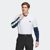 adidas 阿迪达斯 二合一高尔夫运动上衣长袖POLO衫男装adidas阿迪达斯官方IN9043