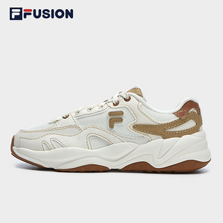 FILA 斐乐 FUSION斐乐潮牌FLASH女鞋跑步鞋2023秋季新款复古潮鞋运动鞋