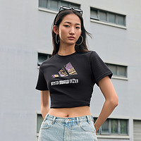 adidas 阿迪达斯 休闲上衣圆领短袖T恤女装adidas阿迪达斯官方outlets轻运动