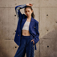 adidas 阿迪达斯 时尚老花印花西装外套女装adidas阿迪达斯官方outlets三叶草