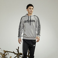 adidas 阿迪达斯 轻运动男装加绒加厚休闲保暖连帽卫衣DQ3096 黑色/白 A/XS