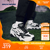 SKECHERS 斯凯奇 机甲鞋新款男女户外机能风老爹鞋轻便缓震运动鞋 237234/149514 149514-WBK 白色/黑色 女款 38