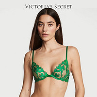 百亿补贴：VICTORIA'S SECRET 维密 花漾贴花刺绣网纱拼接大胸显小薄款文胸内衣女