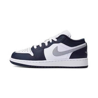 NIKE 耐克 男大童鞋女鞋2024新款AIR JORDAN 1 LOW休闲耐磨篮球鞋553560-141 36