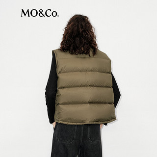 MO&Co.羽绒服2024冬无胆防绒鸭绒轻暖小高领金扣MBD4EIN039 军绿色 XS/155