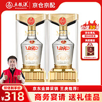 WULIANGYE 五粮液 股份出品52度纯粮食新礼优品浓香型白酒500ml*2瓶礼盒装优级酒