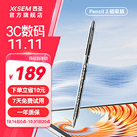 西圣 南卡电容笔apple pencil2 适用iPad触控笔防误触倾斜压感苹果手写笔电容笔 潮酷透明