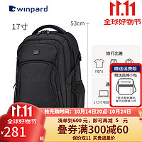 Weibao 威豹 WINPARD）威豹双肩包商务背包男双肩电脑包休闲男包旅行包双背包女 Pro版(自带雨罩) 17寸黑色