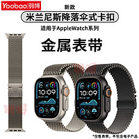 百亿补贴：Yoobao 羽博 适用苹果iWatchS10新米兰尼斯表带AppleUltra2金属9腕带8透气