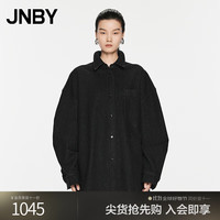 JNBY江南布衣24秋冬牛仔夹克衬衫领长袖挺括通勤风5O9612110 990/牛仔黑 XS