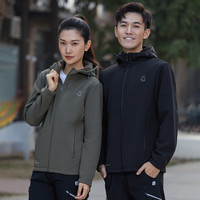 画跑HUAPAO画跑【势不可挡】主题加绒软壳夹克运动外套运动长袖跑步 卡其色 S