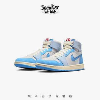 NIKE 耐克 AIR JORDAN 正代系列 Air Jordan 1 ZM Air CMFT 2 女子篮球鞋 DV1305-004大学蓝/冰蓝 36.5