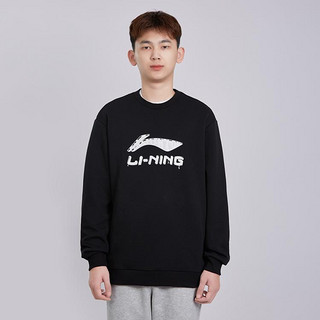 LI-NING 李宁 运动卫衣男子运动休闲时尚长袖套头上衣无帽卫衣