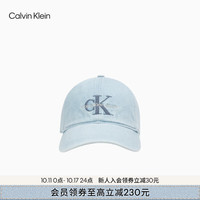 Calvin Klein Jeans24秋冬男女潮流复古ck刺绣弯檐牛仔棒球帽4G5041G LHL-牛仔浅蓝 OS