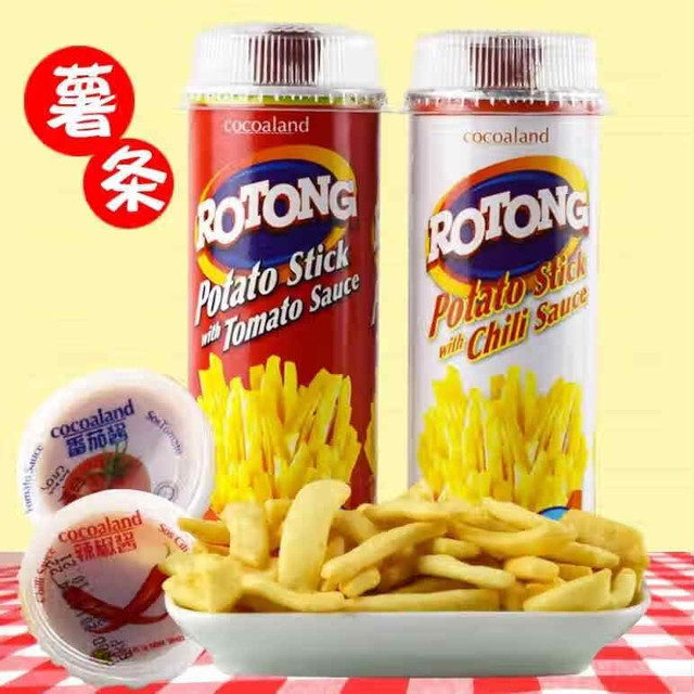Rotong 洛当 WHITE RABBIT 大白兔 洛当马铃薯条(附辣椒酱) 85g