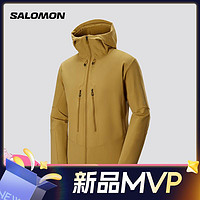 salomon 萨洛蒙 男款 户外运动防风透气软壳夹克外套 OUTPEＡK SOFTSHELL 肉桂卡其 C22162 L