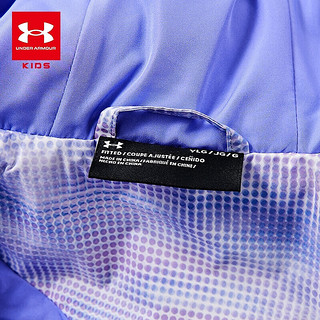 安德玛（Under Armour）童装女童短款羽绒服秋冬品牌炫彩LOGO印花儿童运动外套234206552 白色 130cm