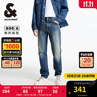 杰克·琼斯（JACK&JONES）秋季时尚潮男百搭舒适休闲微弹长裤子锥形牛仔裤男224332028 中牛仔蓝E41 175/80A/MR