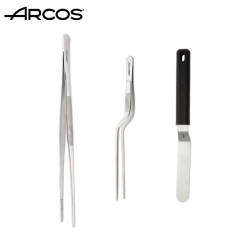ARCOS 原装进口厨师chef摆盘镊子抹刀装盘工具套装先锋分子料理 三件套