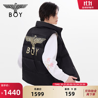 BOY LONDON冬24男女同款时尚百搭黑色双面穿马甲羽绒服N30003 黑色 XS