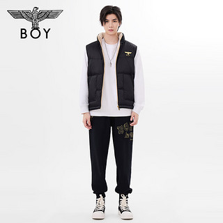 BOY LONDON冬24男女同款时尚百搭黑色双面穿马甲羽绒服N30003 黑色 XS