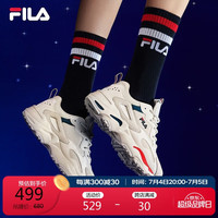 FILA 斐乐TRACER女子老爹鞋春夏跑步透气休闲鞋 微白/火红-N-WR 38