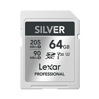 Lexar 雷克沙 高速影像卡 SD存储卡 SILVER系列 SILVER-64G（写速90MB/S）