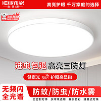 HEXINYUAN 合信源 LED吸顶灯卧室灯客厅灯餐厅灯主卧灯房间灯阳台灯现代简约灯具 白玉6000K超薄款-24瓦白光