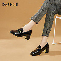 DAPHNE 达芙妮 女士英伦风粗跟高跟单鞋 4622404049