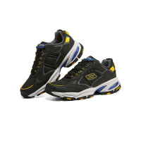 SKECHERS 斯凯奇 秋冬户外机能老爹鞋休闲运动鞋男237145BKYL黑色/黄色43
