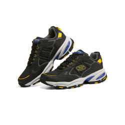 SKECHERS 斯凯奇 秋冬户外机能老爹鞋休闲运动鞋男237145BKYL黑色/黄色43