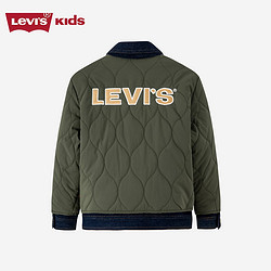 Levi's 李维斯 童装秋冬新款儿童冬装外套男童棉服大小童时尚保暖棉衣 橄榄绿 120/60(6)